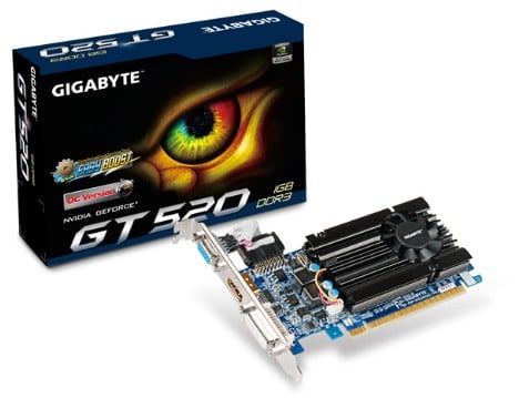 Gigabyte GeForce GT520 1024MB Low Profile OC