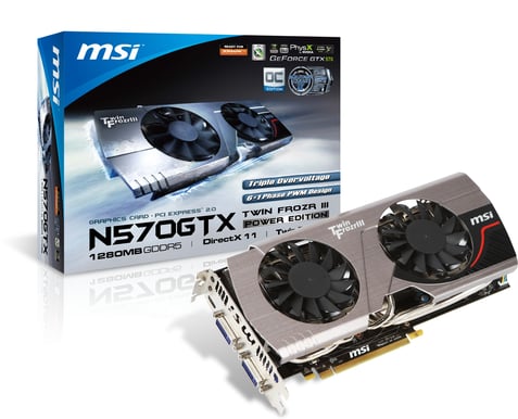 MSI GeForce GTX 570 1280MB TWIN FROZR III OC