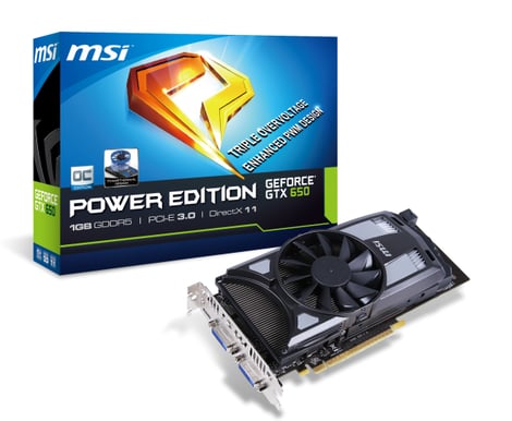 MSI GeForce GTX 650 1024MB Power Edition + Assassin's Creed III (Värde 399kr)