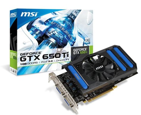 MSI GeForce GTX 650Ti 1024MB