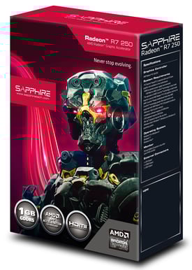 Sapphire Radeon R7 250 1GB BOOST (Oland XT) + 1 st spel (BRONZE)