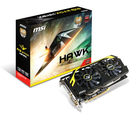 MSI Radeon R9 270X 2GB HAWK (Curacao XT) + 2 st spel (SILVER)