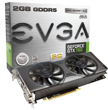 EVGA GeForce GTX 760 2GB SC ACX Max 2st. / hushåll + 1 SPEL
