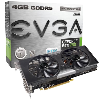 EVGA GeForce GTX 760 4GB FTW ACX Max 2st. / hushåll + 3 SPEL