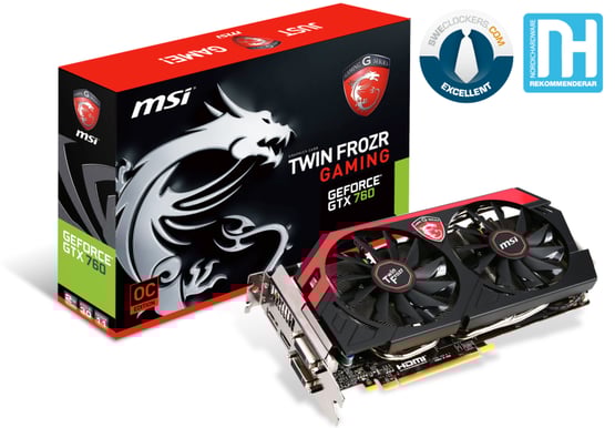 MSI GeForce GTX 760 2048MB TwinFrozr GAMING-series +2 spel (värde 800kr)!