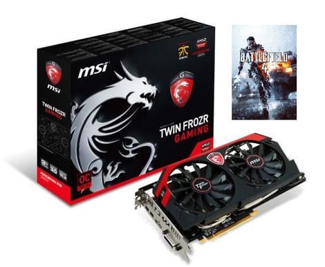 MSI Radeon R9 280X 3GB GAMING med Battlefield 4!