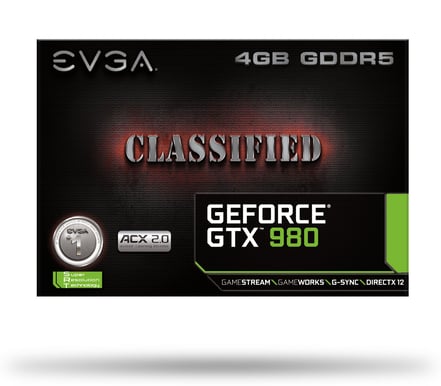 EVGA GeForce GTX 980 4GB Classified ACX 2.0 Cooling