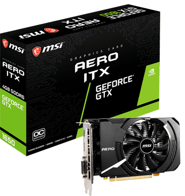 MSI GeForce GTX 1650 4GB D6 AERO ITX OC
