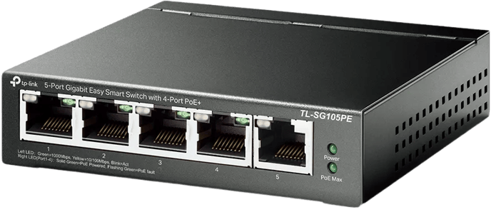 TP-Link TL-SG105PE 5 portar (varav 4st PoE+)