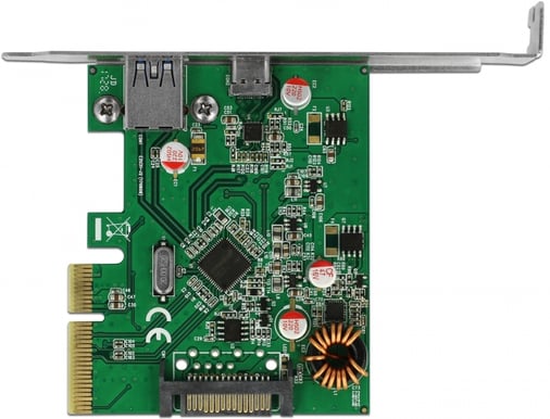 Delock Kontrollerkort PCIe, USB 3.1 - 1 x Typ-C + 1 x Typ A