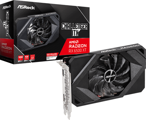 ASRock Radeon RX 6500 XT 4GB Challenger ITX
