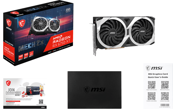 MSI Radeon RX 6750 XT 12GB MECH 2X OC