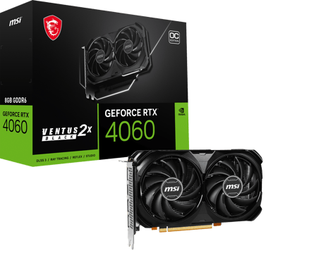 MSI GeForce RTX 4060 8GB Ventus 2X Black OC