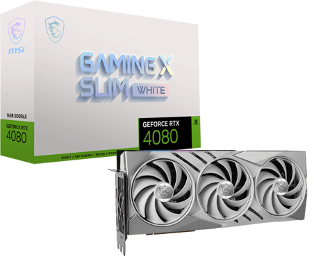 MSI GeForce RTX 4080 16GB Gaming X Slim White