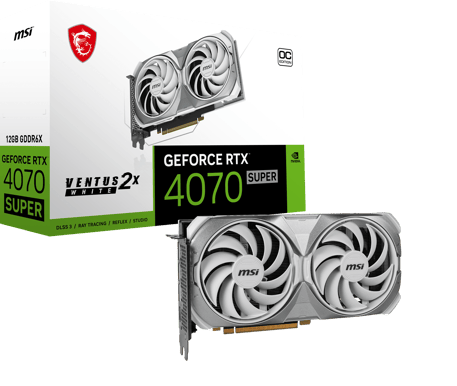 MSI GeForce RTX 4070 Super 12GB Ventus 2X White OC