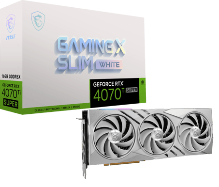 MSI GeForce RTX 4070 Ti Super 16GB Gaming X Slim White