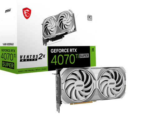 MSI GeForce RTX 4070 Ti Super 16GB Ventus 2X OC White