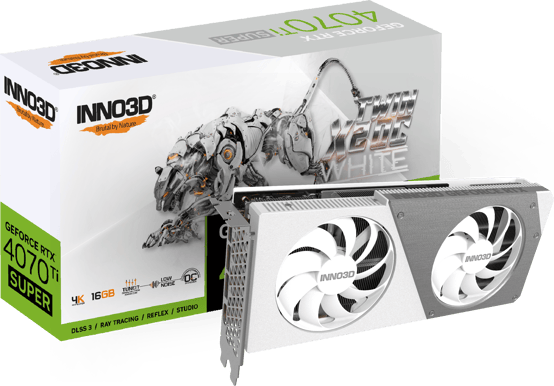 INNO3D GeForce RTX 4070 Ti SUPER 16GB Twin X2 OC White