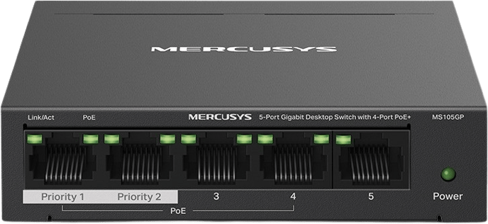 Mercusys MS105GP PoE+