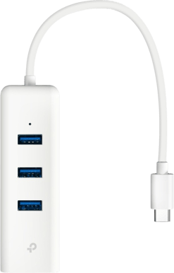 TP-Link Nätverksadapter USB-C till RJ45 1Gbps + 3-port USB Hub