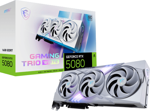 MSI GeForce RTX 5080 16GB Gaming Trio OC White