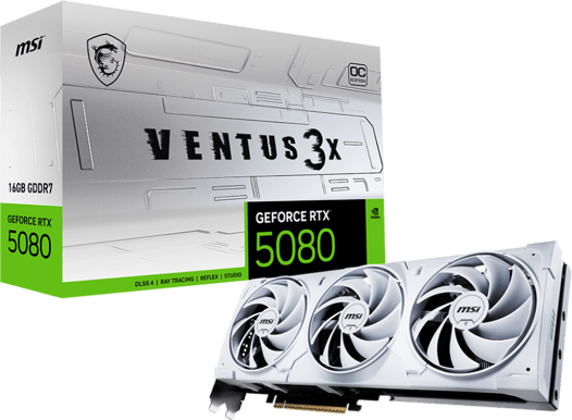 MSI GeForce RTX 5080 16GB Ventus 3X OC White