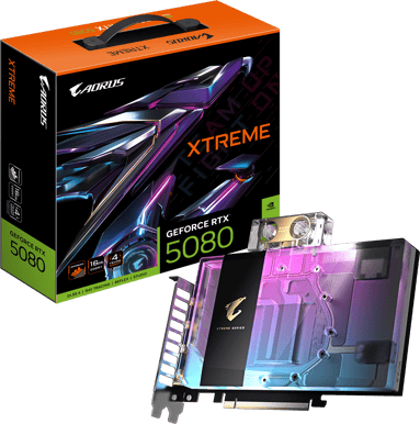 Gigabyte GeForce RTX 5080 16GB Aorus Xtreme Waterforce WB