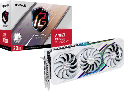 ASRock Radeon RX 7900 XT 20GB Phantom Gaming White OC