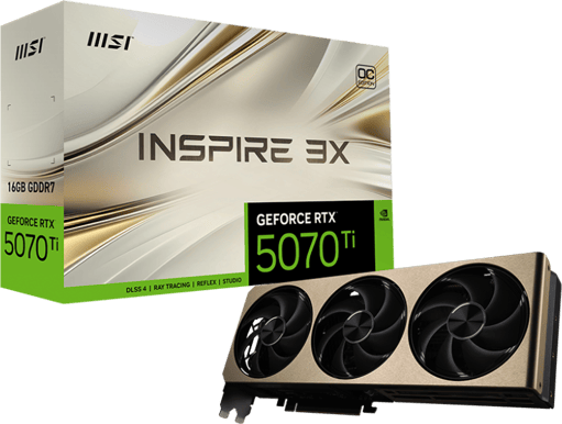 MSI GeForce RTX 5070 Ti 16GB Inspire 3X OC Plus