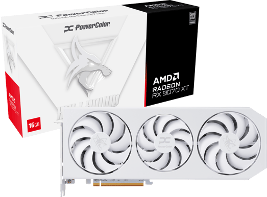 PowerColor Radeon RX 9070 XT 16GB Hellhound Spectral White
