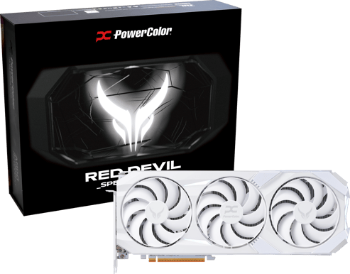 PowerColor Radeon RX 9070 XT 16GB Red Devil Spectral White