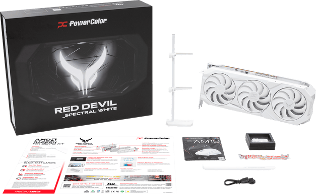 PowerColor Radeon RX 9070 XT 16GB Red Devil Spectral White