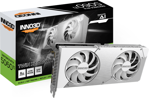 INNO3D GeForce RTX 5060 Ti 8GB Twin X2 OC White