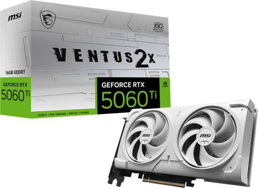 MSI GeForce RTX 5060 Ti 16GB Ventus 2X OC White Plus