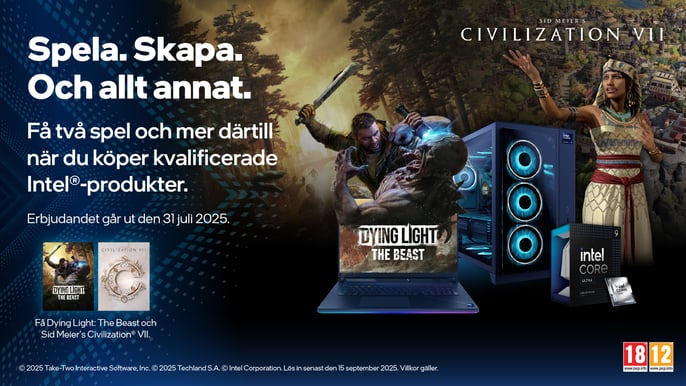 Intel - Dying Light/Civilization VII Spelkupong