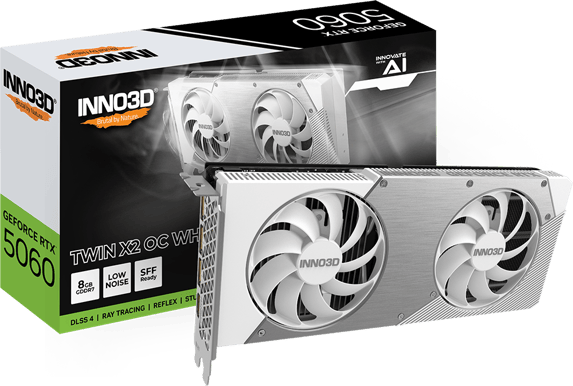 INNO3D GeForce RTX 5060 8GB Twin X2 OC White