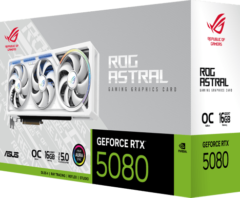 ASUS GeForce RTX 5080 16GB ROG Astral OC White