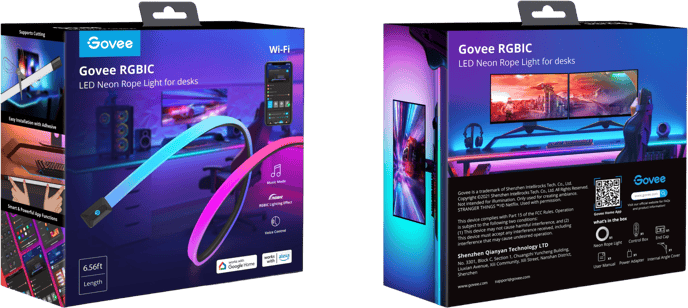 Govee RGBIC Neon Ljusslinga för skrivbord 2m