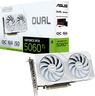 ASUS GeForce RTX 5060 Ti 16GB Dual White OC