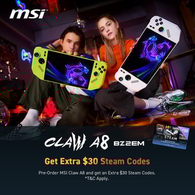 Spelkupong - Presentkort Steam $30 - MSI Claw