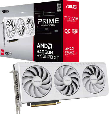 ASUS Radeon RX 9070 XT 16GB Prime OC White