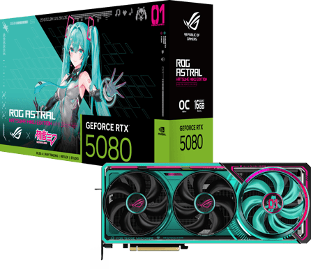 ASUS GeForce RTX 5080 16GB ROG Astral OC Hatsune Miku Edition