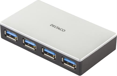Deltaco USB 3.0 hubb 4-portar