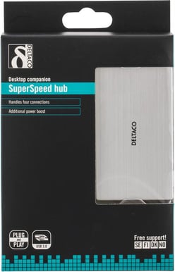 Deltaco USB 3.0 hubb 4-portar