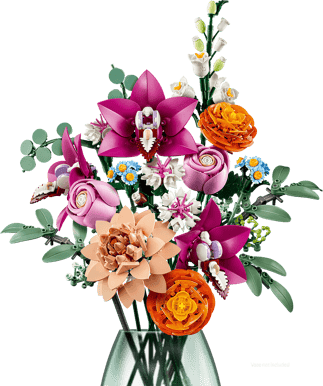 LEGO Icons Botanical Collection Vacker rosa blombukett 10342