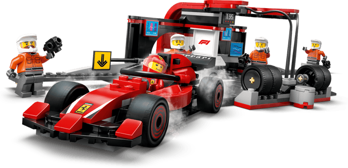 LEGO City Formula 1 F1 Depåstopp & Depåteam med Ferraribil 60443