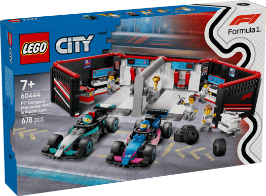 LEGO City Formula 1 Garage & Mercedes-AMG- & Alpinebilar 60444