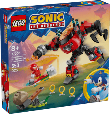 LEGO Sonic the Hedgehog Knuckles vs Dr. Eggmans Egg Crusher robot 77005