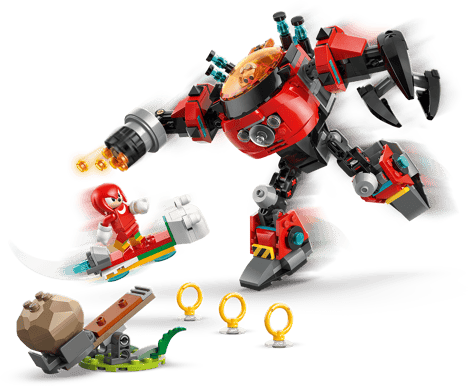 LEGO Sonic the Hedgehog Knuckles vs Dr. Eggmans Egg Crusher robot 77005