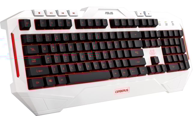 ASUS Cerberus Gaming Keyboard Arctic White
